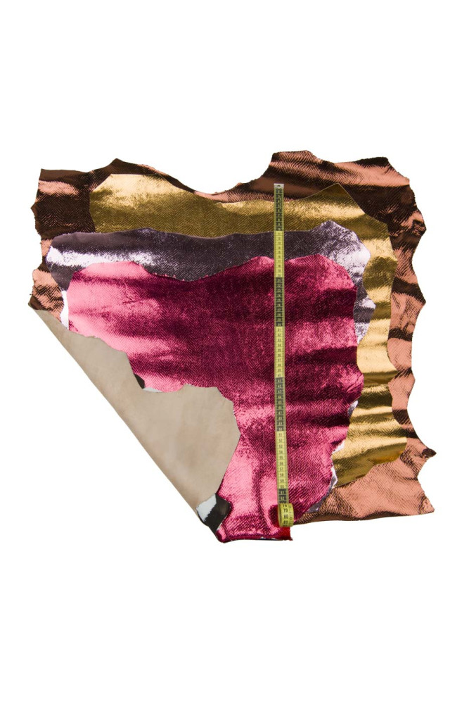 METALLIC PYTHON leather skins, glossy...