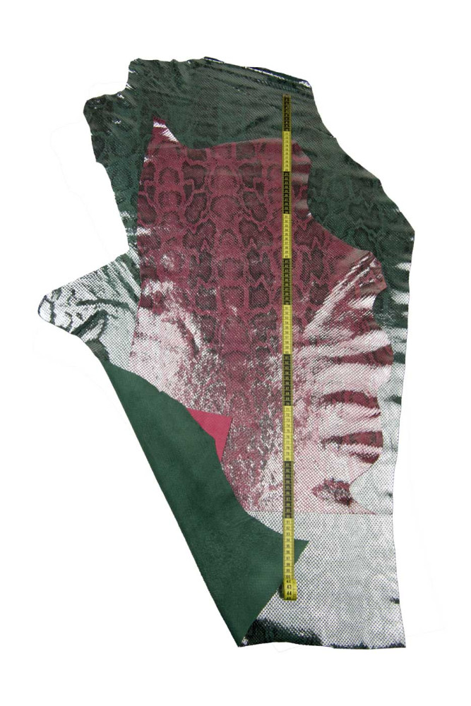 Red, green PYTHON cowhides, REPTILE...