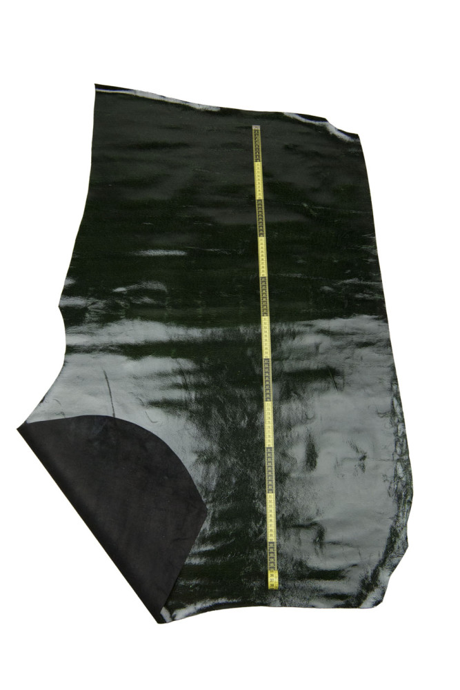 Pellame LUCIDO stampa CRACKLE nero-...