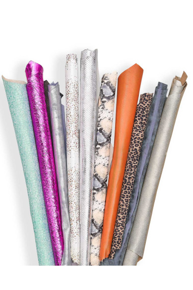 Leather STOCK deal, full skins - RANDOM selection - mix of colors, textured, metallics, distressed, solid colors