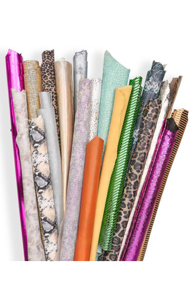 Leather STOCK deal, full skins - RANDOM selection - mix of colors, textured, metallics, distressed, solid colors