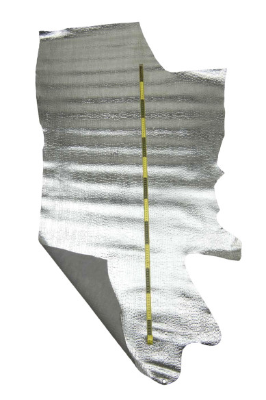 SILVER CROCODILE leather hide, embossed metallic cowhide, bright calfskin for crafters