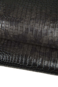 CROCODILE embossed leather...
