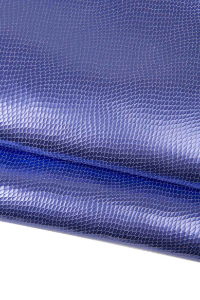 PURPLE reptile printed leather skin, lavender metallic textured PYTHON goatskin, soft hide for hobbyists