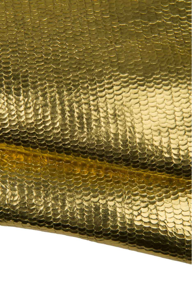 GOLD metallic leather skin, REPTILE...