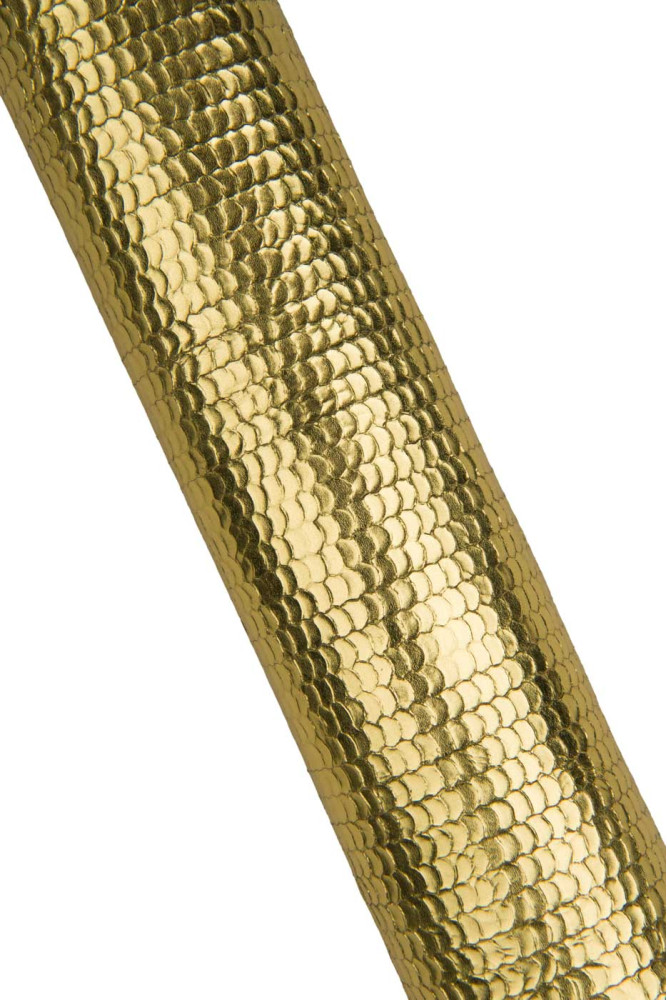 GOLD metallic leather skin, REPTILE...