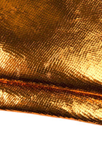 Orange PYTHON leather skin,...