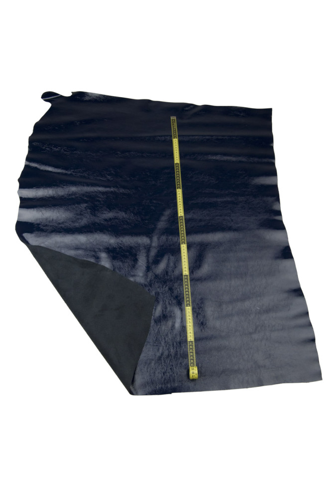 Blue NAPLACK leather hide, soft...