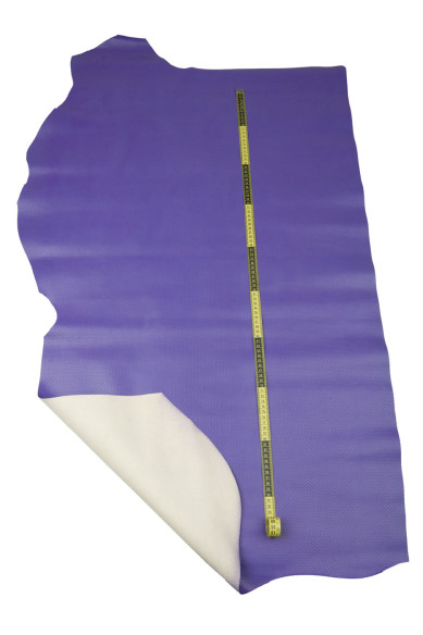 Purple PYTHON leather hide, REPTILE printed semi glossy cowhide, lavender soft calfskin for hobbyists