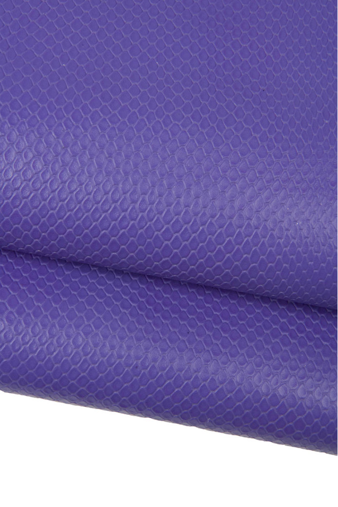 Purple PYTHON leather hide, REPTILE...