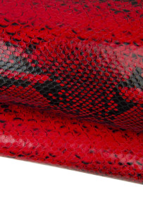 Red black PYTHON leather...