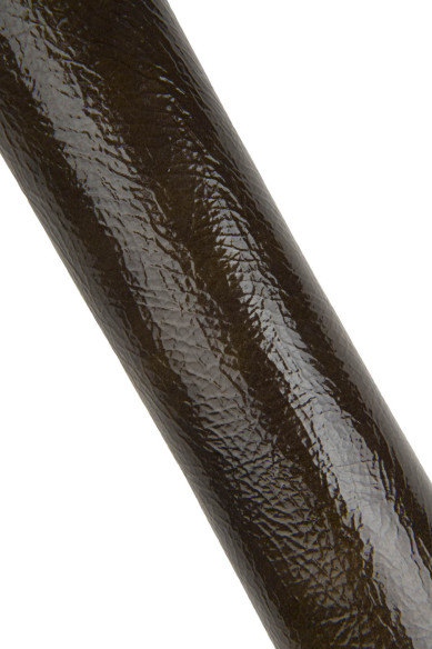 Brown SHADED leather skin, wrinkled patent NAPLACK sheepskin, soft hide for DIY projects