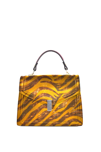 ZEBRA textured hair on leather hide, yellow - brown animal pattern on pony calfskin, distressed BLEACHED soft cowhide