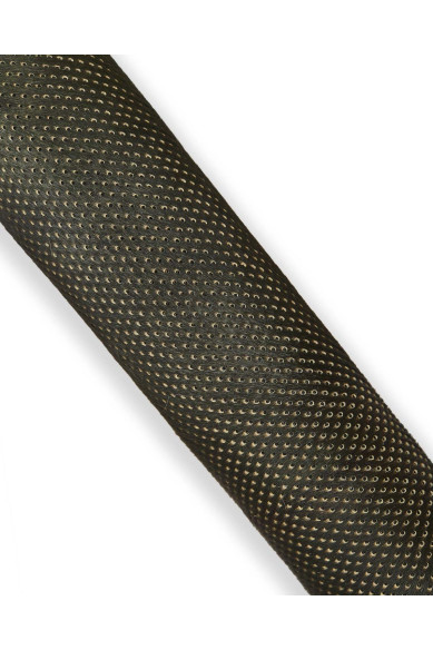 Dark green PIERCED hair on leather hide, tiny CIRCLES print on pony calfskin, soft hairy cowhide for crafting