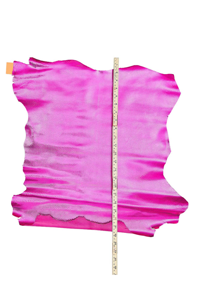 Fuchsia PYTHON leather skin, METALLIC...