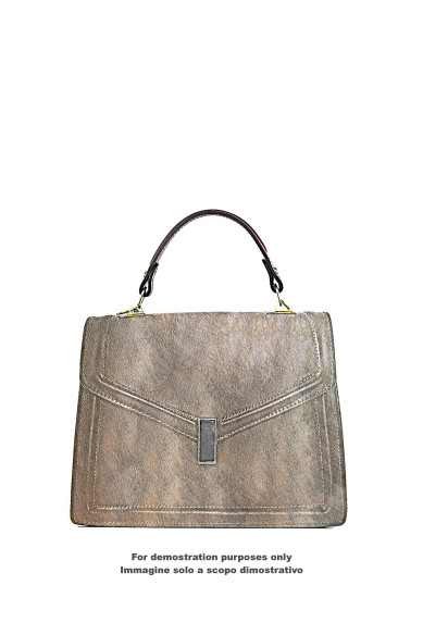 Steel metal bronze vintage leather hide, METALLIC AGED wrinkled cowhide stroke print on soft calfskin