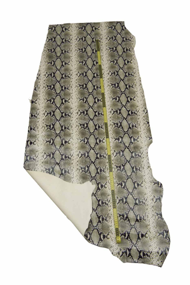 ROCK PYTHON leather hide, black -...