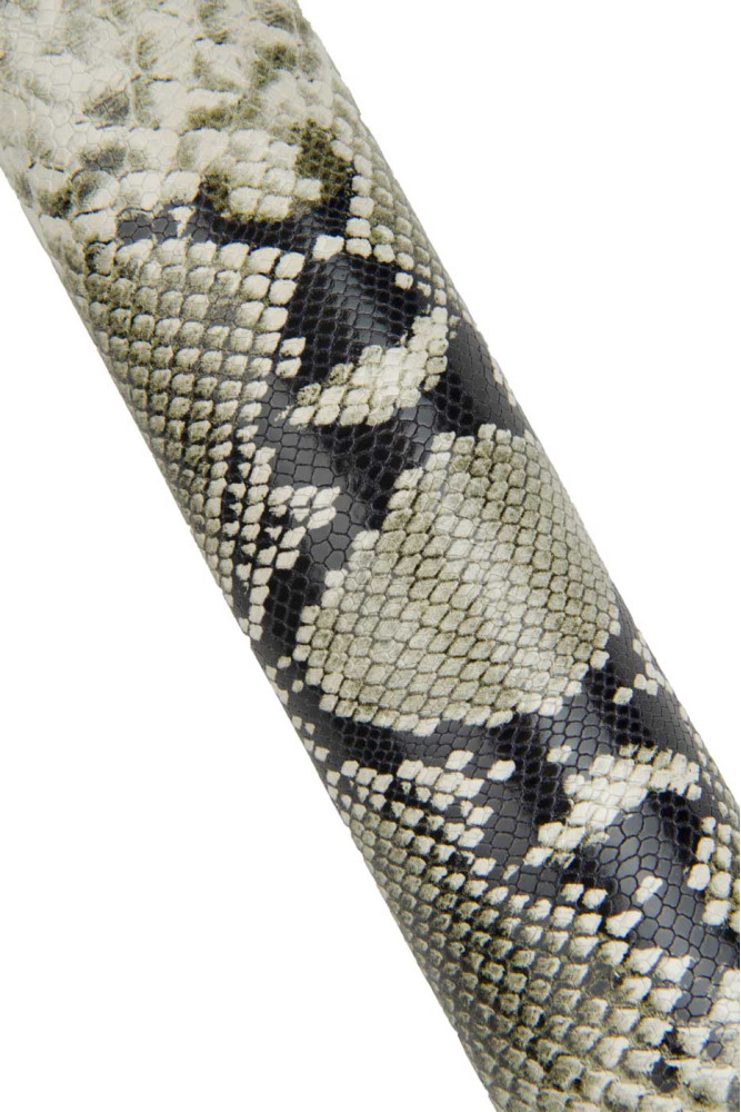 ROCK PYTHON leather hide, black -...