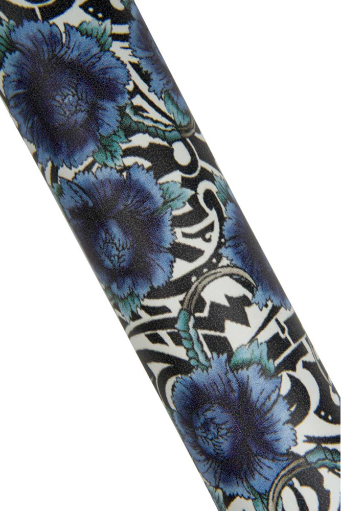 Pelle stampa FLOREALE blu su base...