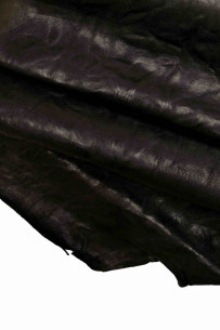 BLACK goatskin leather,...