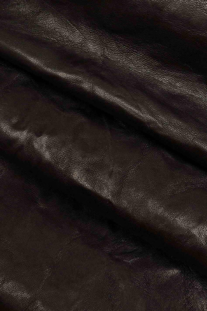 BLACK goatskin leather, VEGETABLE...