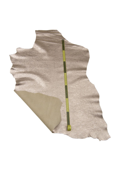 Pelle METALLIZZATA rosa effetto STROPICCIATO, pellame capra laminata morbida