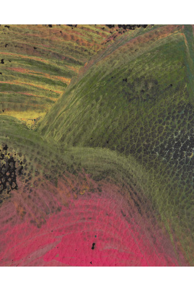 Pelle multicolor DIPINTA A MANO, capra nera con grana stampa dolorata, pelle morbida sportiva originale