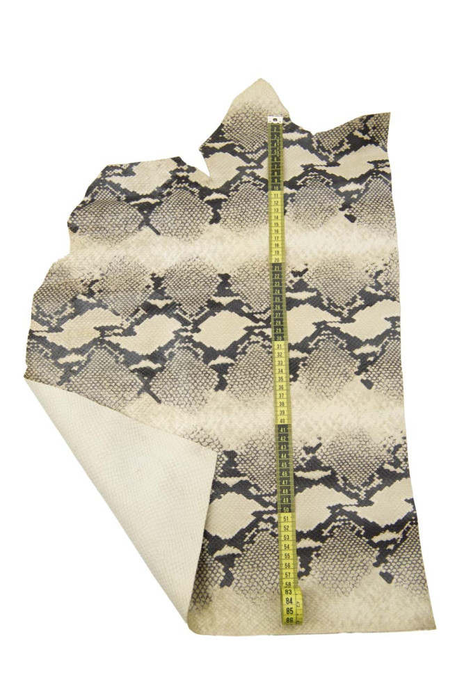 ROCK PYTHON leather hide, semi glossy...