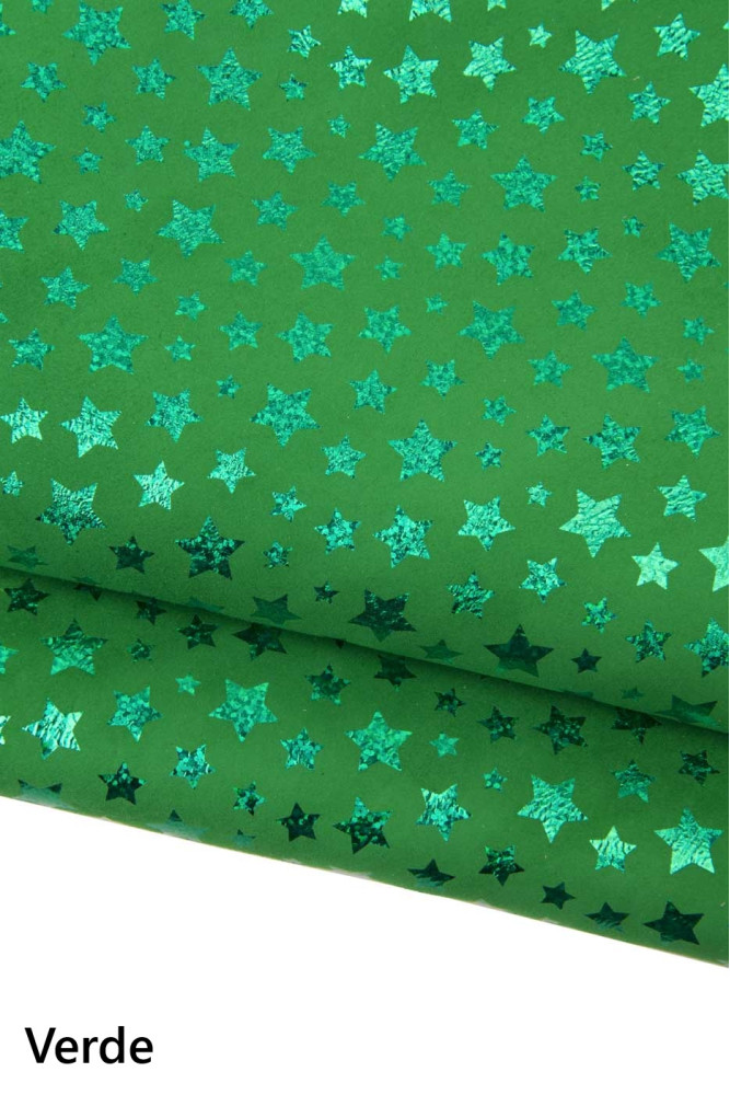 STAR printed leather skin, blue,...