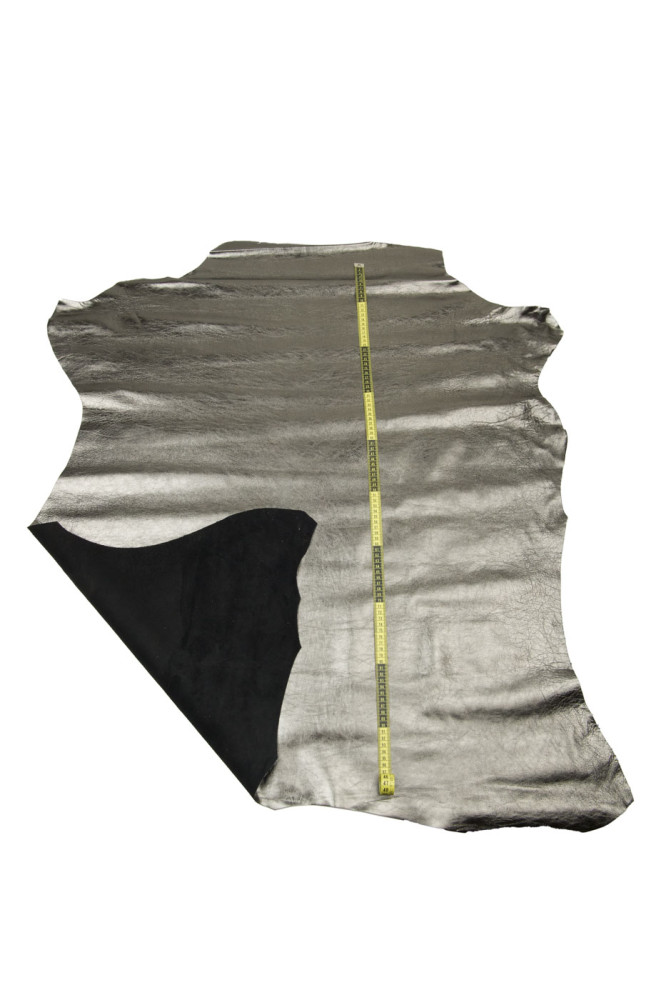 Steelmetal leather hide, graphite...