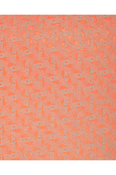FLUO orange leather hide, NEON print on suede calfskin, cowhide for diy projects