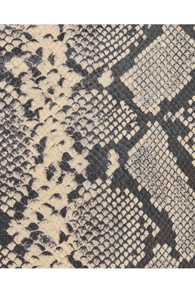 Python textured leather skin, grey...