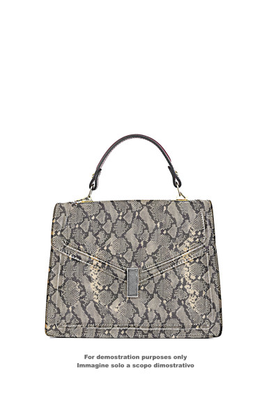 Python textured leather skin, grey black reptile printed goatskin, SNAKE pattern on soft semiglossy hide