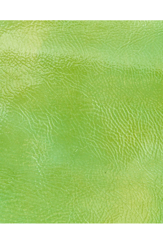 Pellame verde giallo lucido, capra...