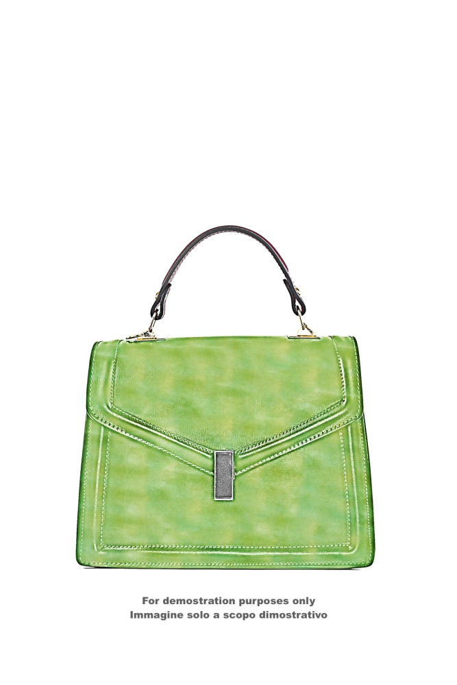 Green yellow glossy leather skin,...