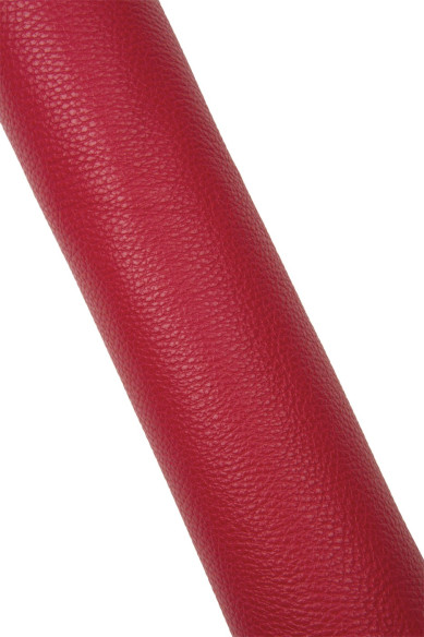 Pelle rossa con GRANA, vitello stampa DOLLARO, pellame italiano morbido semi lucido per artigiani