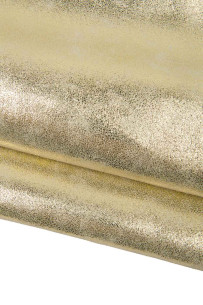 Gold leather hide, METALLIC...