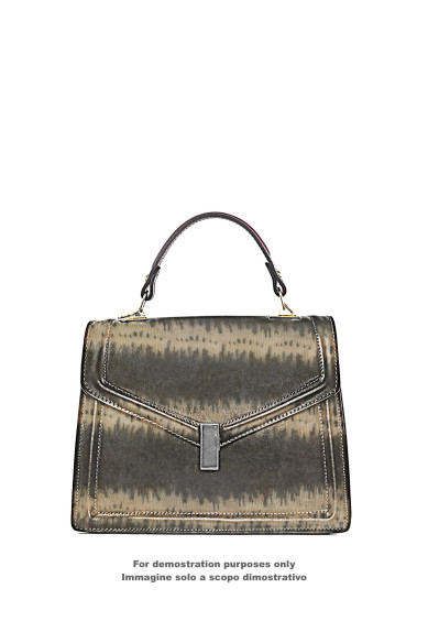 Pellame stampa LUCERTOLA marrone grigio, vitello motivo animalier, pellame rettile semi-lucido morbido