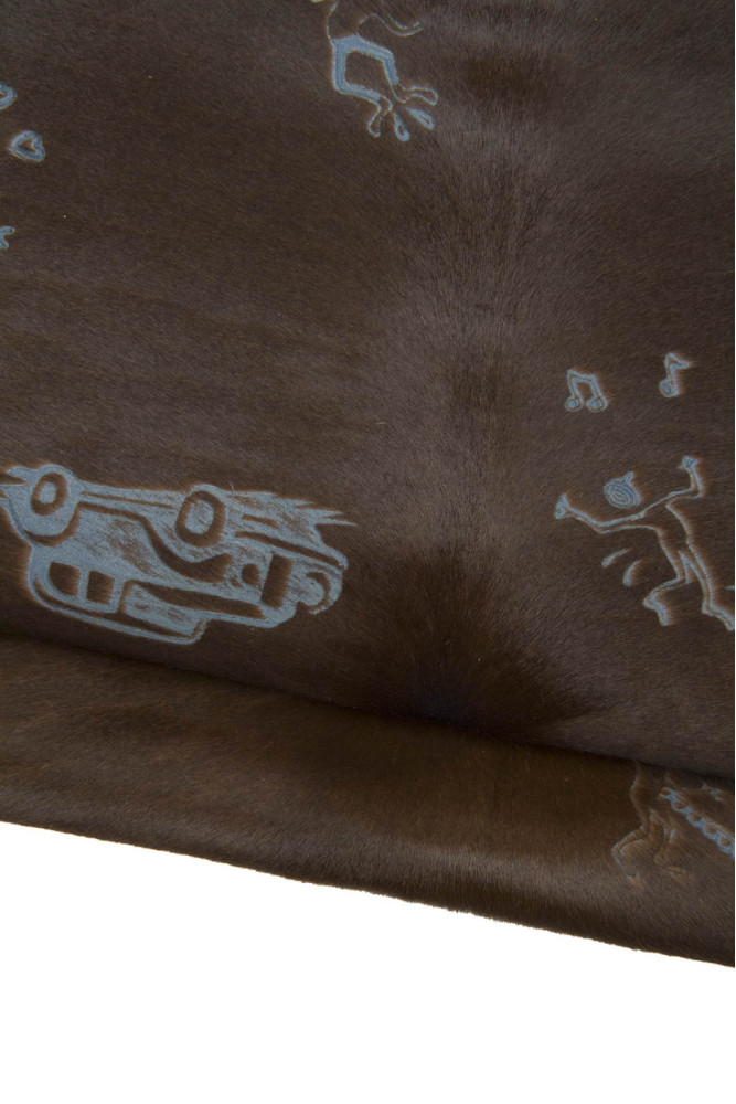 Set di 2 pelli di CAVALLINO marrone,...