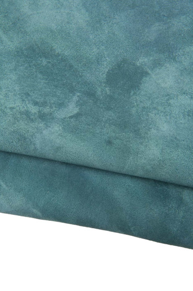 Lotto di 4 pelli VINTAGE scamosciate, pellami camoscio super morbidi SFUMATI effetto tie dye, come da foto