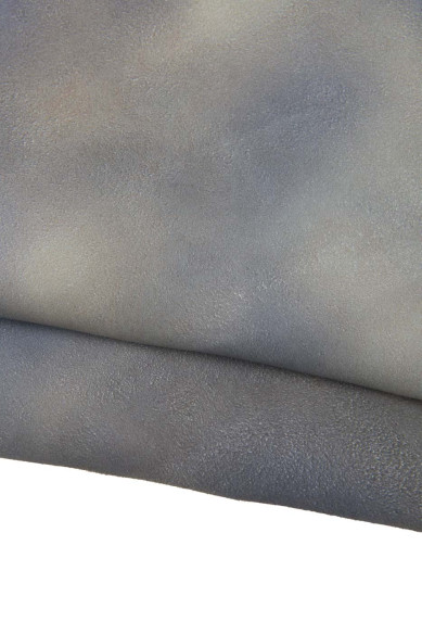 Lotto di 4 pelli VINTAGE scamosciate, pellami camoscio super morbidi SFUMATI effetto tie dye, come da foto