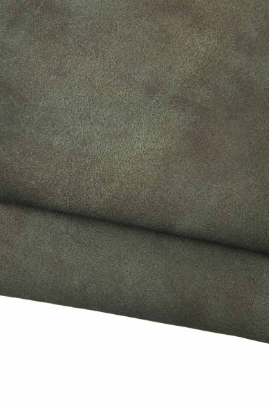 Stock di 3 pelli di CAMOSCIO effetto vintage - CONSUMATO, pellami scamosciati sfumati, lotto come da foto