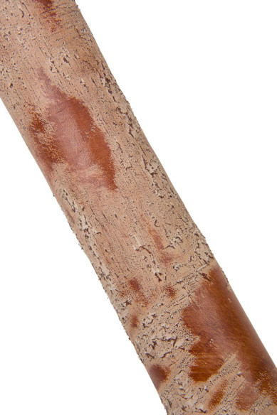 Brown super VINTAGE leather skin, CORK - like aged, distressed goatskin, sporty leather for hobbyists