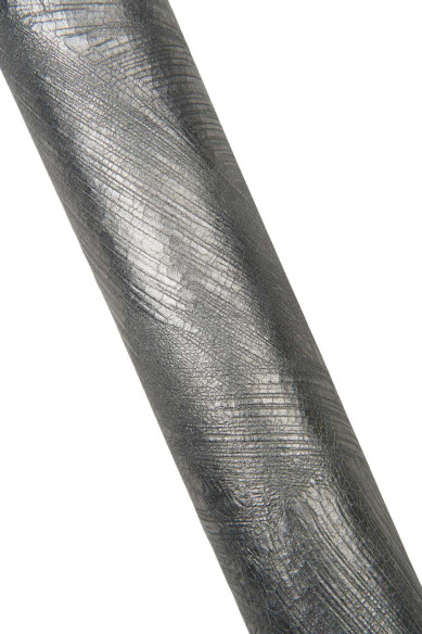 Pellame LAMINATO acciaio, vitello metallizzato CRACKLE, pelle grigio antracite sportiva morbida