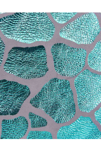 Turquoise metallic leather... 2