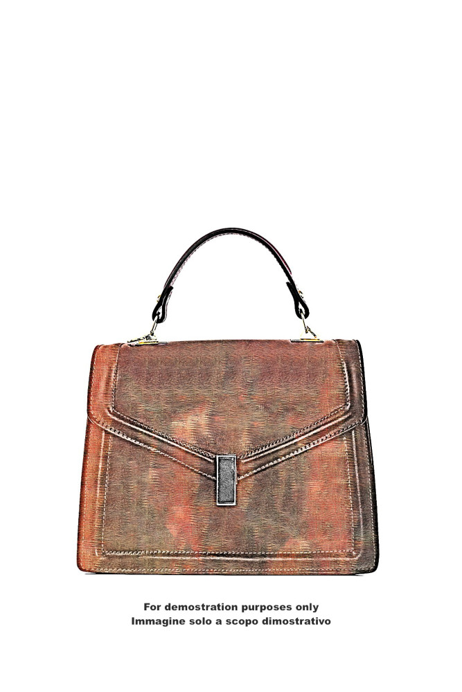 Red yellow IRIDESCENT leather skin,...