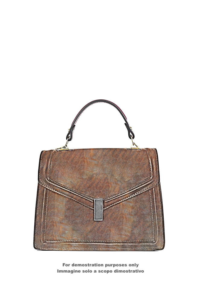 Pelle vintage marrone cuoio laminata...