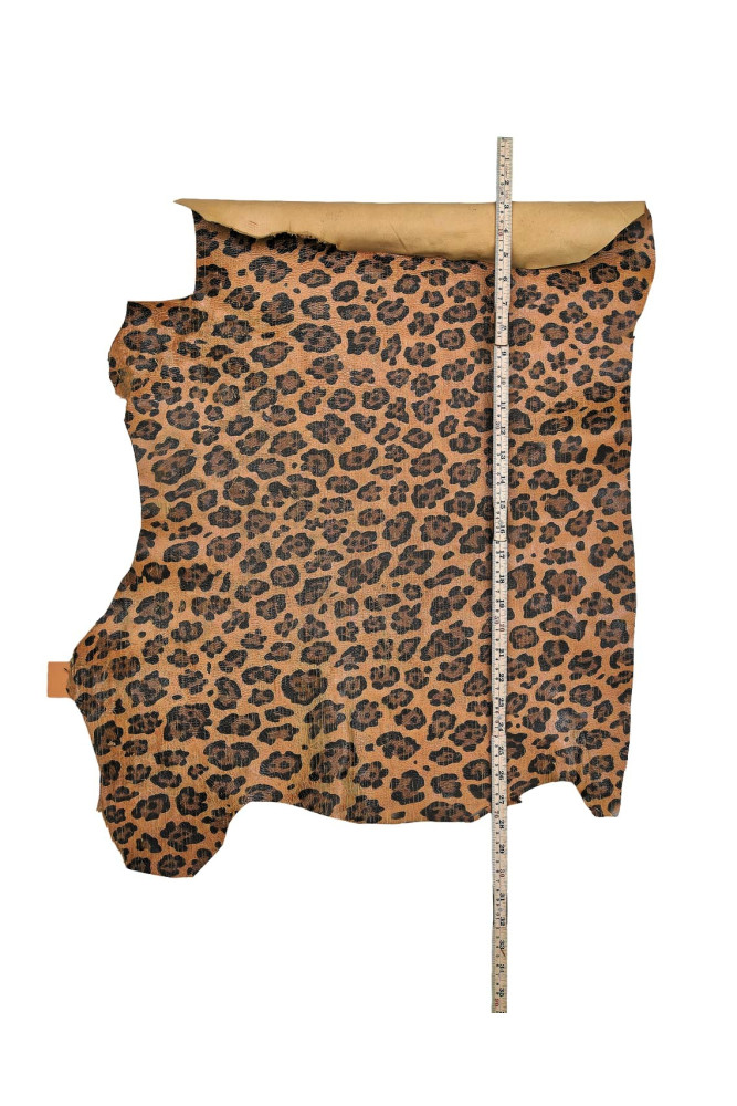 Pelle LEOPARDO cuoio/nero INTAGLIATO,...