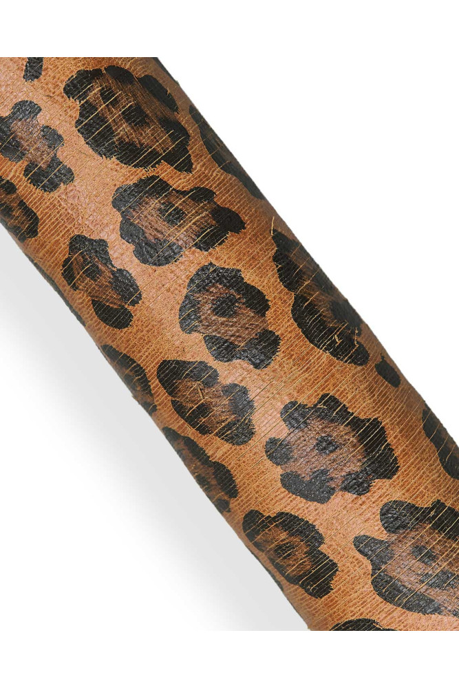 Pelle LEOPARDO cuoio/nero INTAGLIATO,...