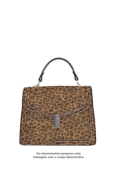 Pelle LEOPARDO cuoio/nero INTAGLIATO, capra stampa lucida animalier ghepardo, morbida, per hobbisti